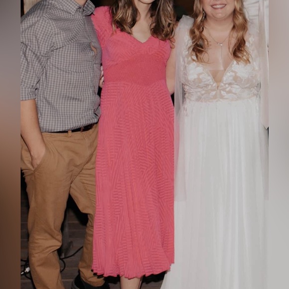 Petite Ruched Front Pleated Midi Dress - Size 2 - Picture 4 of 6